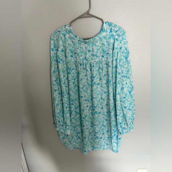 Vince Camuto Blue Floral Print Blouse - Picture 4 of 6